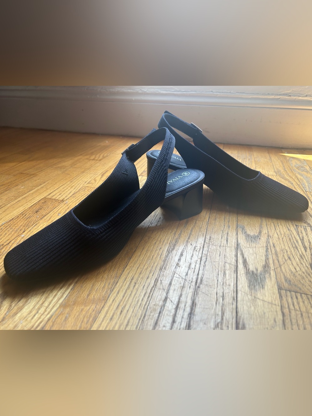 Vivaia Melody Pro Navy Slingback Block Heels Size 41/US 10 - Picture 2 of 6